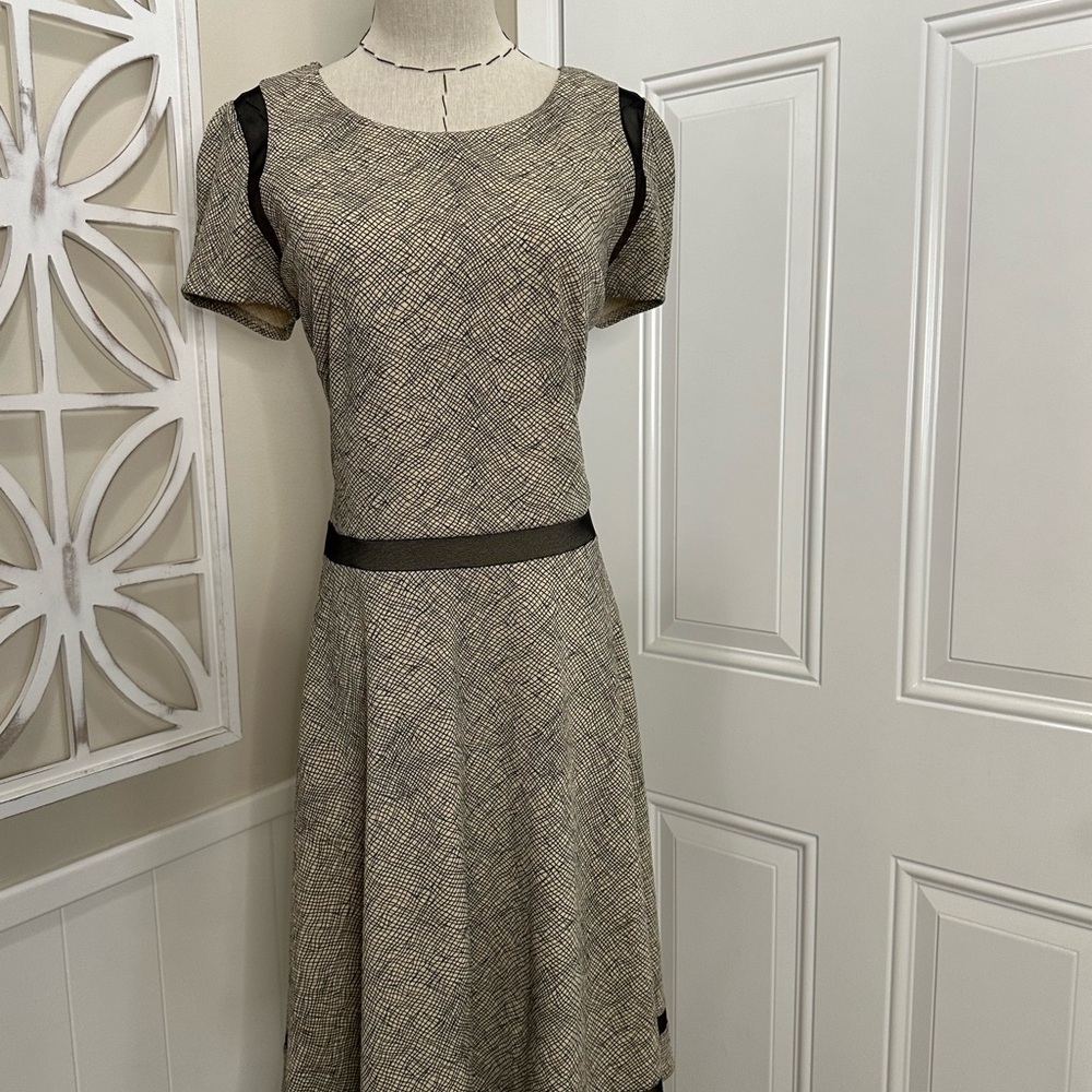 A-line Black and Tan vintage inspired tan and black